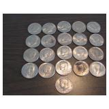 21 kennedy half dollars
