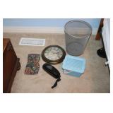 believe clock,trashcan,phone,items