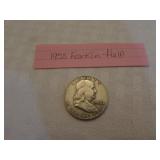 silver 1958 franklin half dollar