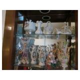 all porcelain vases,basket & figurines