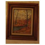 oil on canvas woods picture by Sylvester