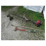 weedeater,sledgehammer & rake
