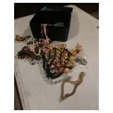 costume jewelry & box