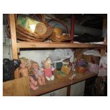 dolls,canning jars & misc items