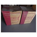 2 used longaberger pottery flower pots
