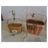 longaberger lamp basket & 20th century basket