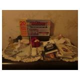 mirror,toy semi,lamp & all misc items