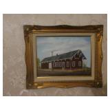 oil on canvas Noblesville train depot by Sylvester