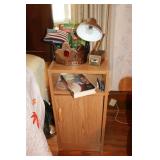 nightstand,light & items on it