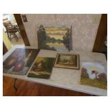 5 oil on canvas pictures