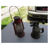 blow torch & barn lantern