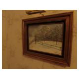 oil on canvas winter scene picture by Sylvester
