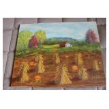 oil on canvas country pumpkin picture by Sylvester