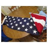 large american flag & picture frames