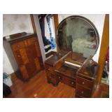 2 pc waterfall bedroom suit incl:chest & vanity