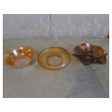 3 pcs of carnivel glass