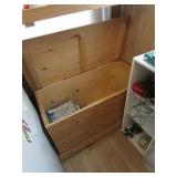 wooden trunk & sheet music inside