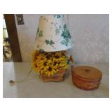 longaberger bee basket lamp & basket