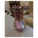fenton hand painted glass vase