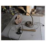 old light,fan & decorator hatchet
