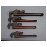 4 pipe wrenches incl:ridgid