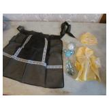 vintage apron,baby toy & outfit