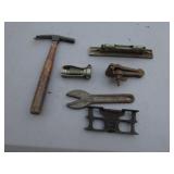 antique tools incl:alligator wrench