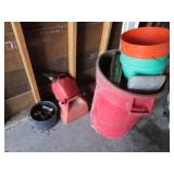 garbage can,gas cans & buckets