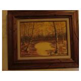 oil on canvas woods picture by Sylvester