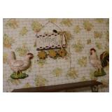 plastic chicken decorations & wall hangings