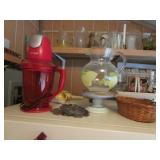 red ninja,pitcher,basket,horse shoe & items
