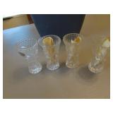 4 lenox crystal vases