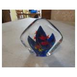 glass fish paperweight