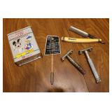 straight razor,razors & items