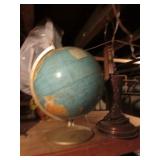 worls globe & cowboy boot lamp
