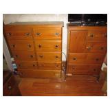 2 pc bedroom suit & items in drawers