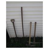 pick axes,pitchfork & potato fork