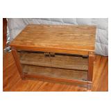 oak glass front stand