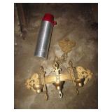 metal candleholder & thermos