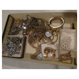flat of costume jewelry