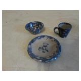 3 smaller pcs of bastine pottery