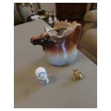 win with willkie marble,moose pitcher,brass bear