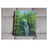 oil on canvas waterfall picture by R. Sylvester