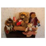 4 bears incl;grand ole opry & chair