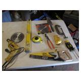 dewalt 3/8" drill,saw,level,tools,blades