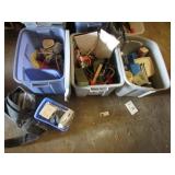 3 totes & all misc items