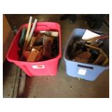 2 totes w/items inside
