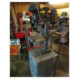 drill press,stand & contents of drawers