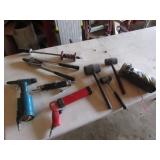 air tools,3 mallets,steel wool pads & tools