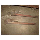 2 pipe wrenches incl:ridgid